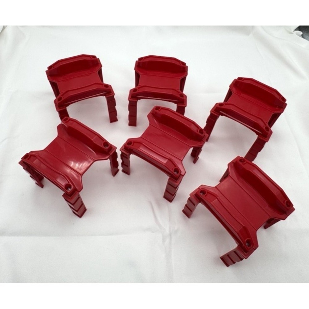Wooden Train Track Red Stacking Support Risers Fits Major Brands Lot of 6